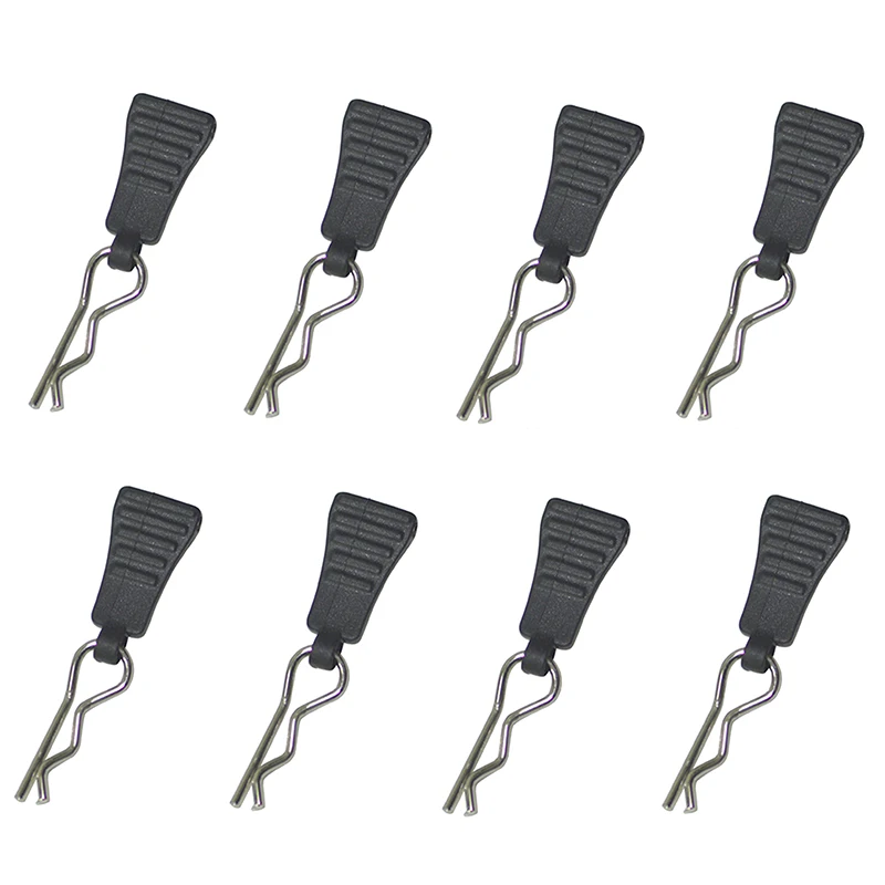 4/8Pcs Metal R-type Cars Shell Body Fixed Clips Pin With Tab 1/10 1/14 1/8 RC Car Parts