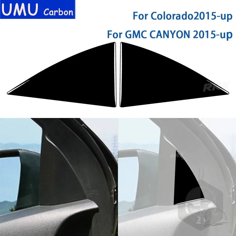 For Chevrolet Colorado/GMC CANYON 2015-up Accessories Car Black Plastic Interior Inner Window A Pillar Trim Sticker