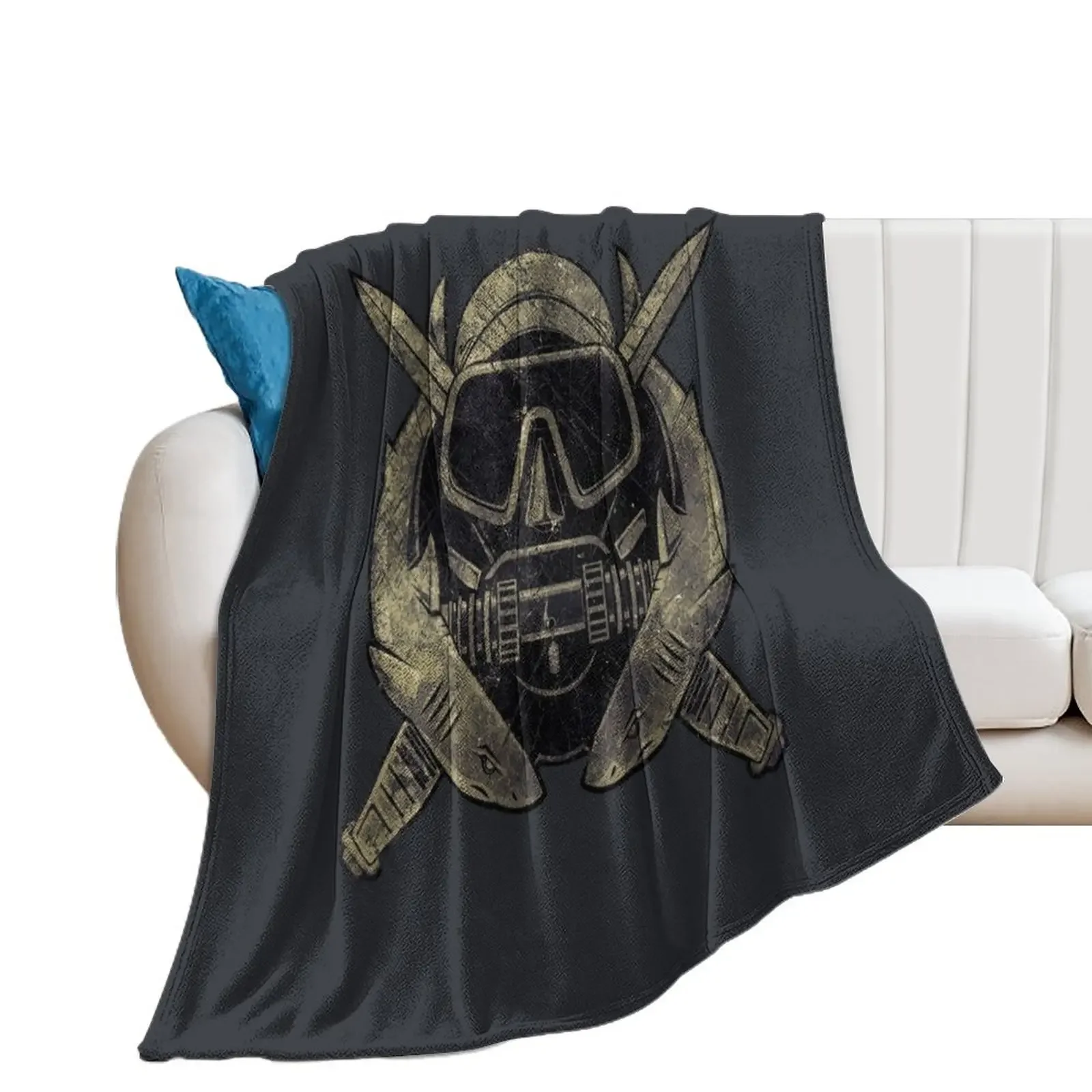 

USA Combat Diver V02 Throw Blanket Warm Flannels Decoratives Blankets