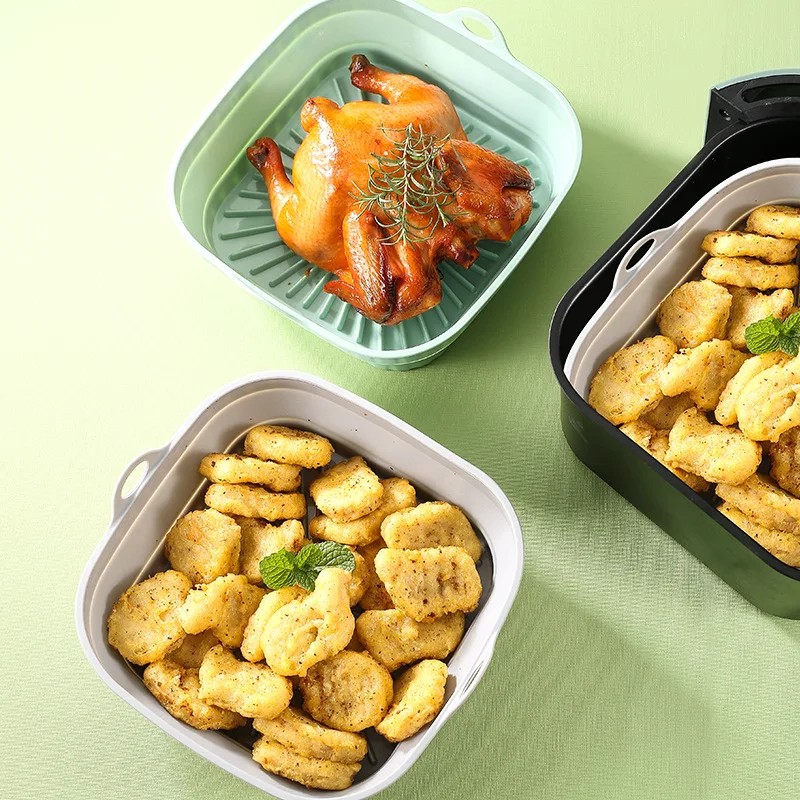 Silicone mold for air fryer Square Silicone Pot Mold 18/20CM- Silicone Basket - Silicone Tray for COSORI 5.5L