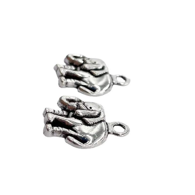 Factory Direct Sales  100 Pieces DIY Combined with 13mm Elephant Pendant Bracelet Necklace Clothing Gift Decoration Pendant