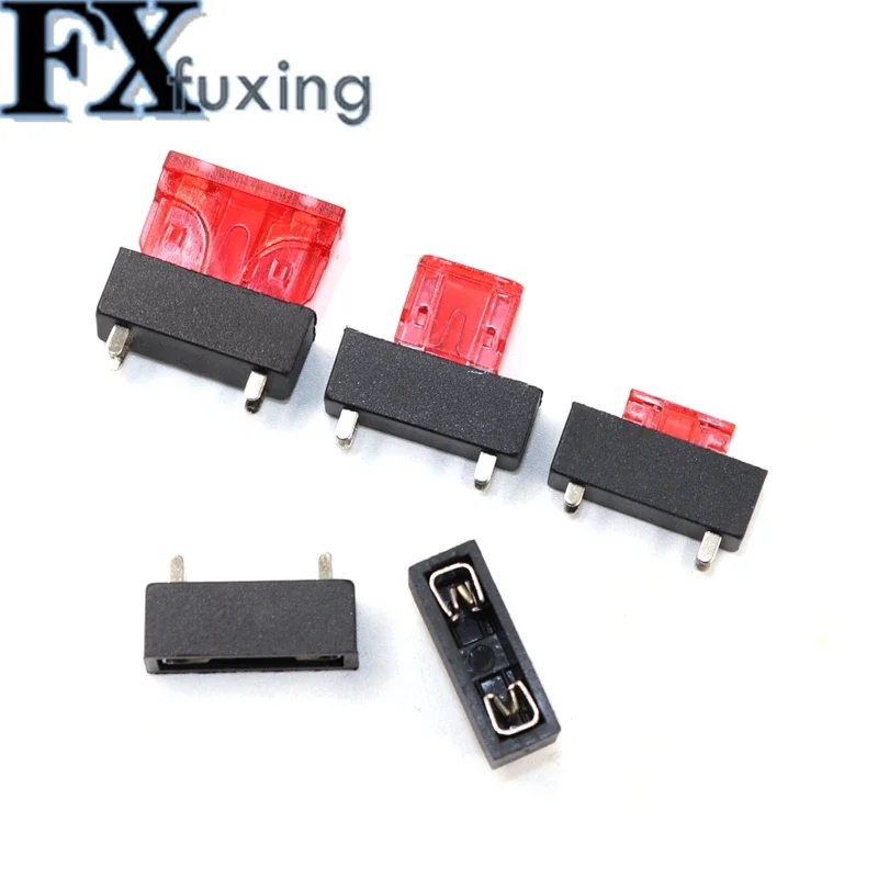 5pcs PCB Panel Mount Insurance Blocks Safety Terminals  Medium  Mini Micro Universal Car Fuse Holder 4pin Plastic Clip Fuse seat