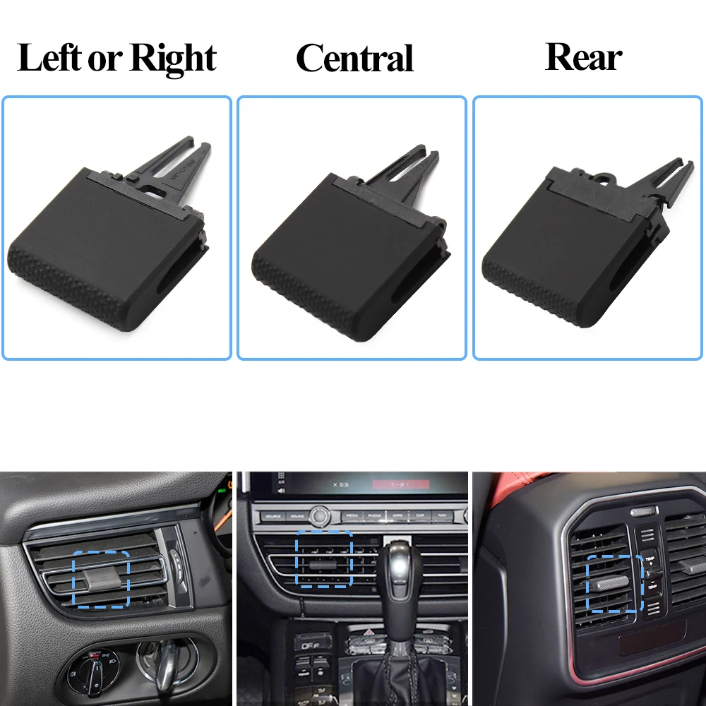 Car Front Rear Left Right Air Conditioning AC Vent Outlet Slider Paddle Clip Repair Kit  For Porsche Macan 95B 2018-2022