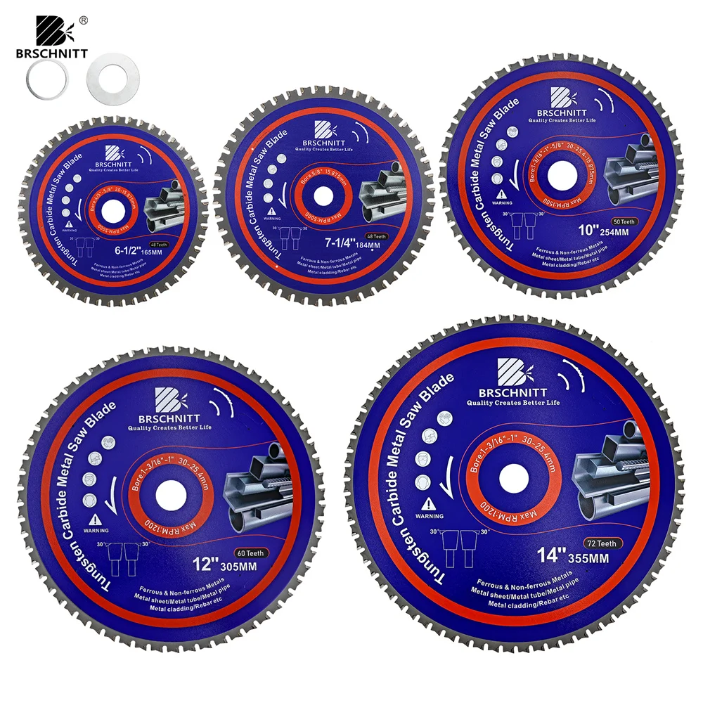 BRSCHNITT Iron Cutting Disc Alloy Saw Blade 1pc Dia165-355mm for Cutting Iron Steel Rebar Flat Barsteel Cutting Circular Saw