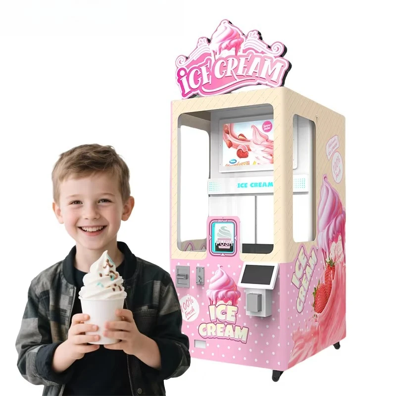 Double‑compressor High‑power Ice Cream Vending Machine Ultra‑fast Cooling High Output Unmanned Commercial Self Service Selling