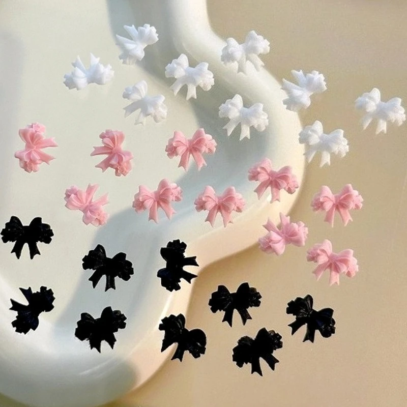 أشرطة الراتنج الملونة لطيف Bowknot سحر ربطة القوس فيونكة الفرنسية محب حساسة العطاء مسمار الفن زينة مانيكير أدوات اكسسوارات