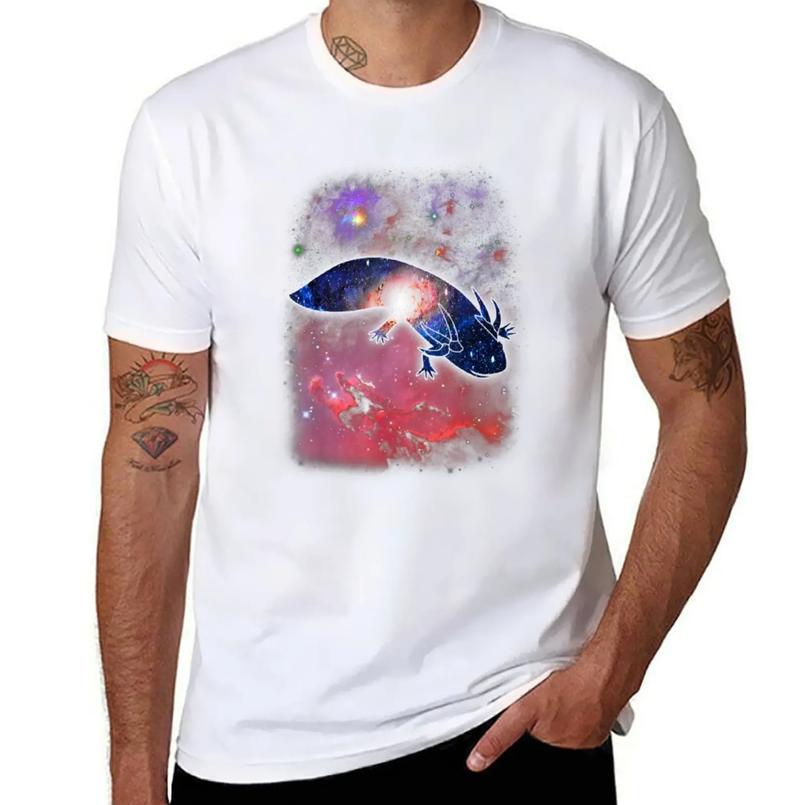 

Axolotl Galaxy Shirt T-Shirt man t shirts for men t shirt man cotton T-Shirt