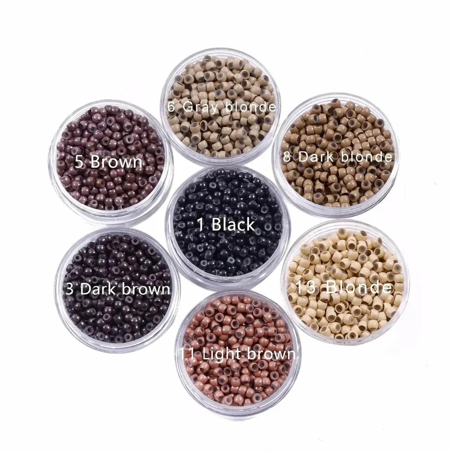 

500pcs the smallest nano silicone ring nano silicone links micro silicone ring for nano hair extension 8 colours optional