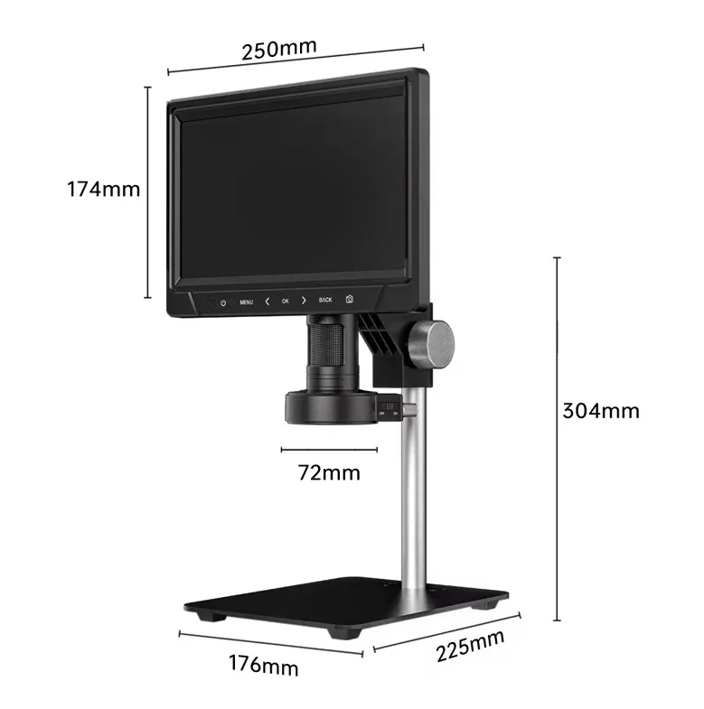 

351B 10.1-inch Mobile Phone Repair Electron Microscope PCB Circuit Magnifying Glass 1200x Portable High-definition Screen