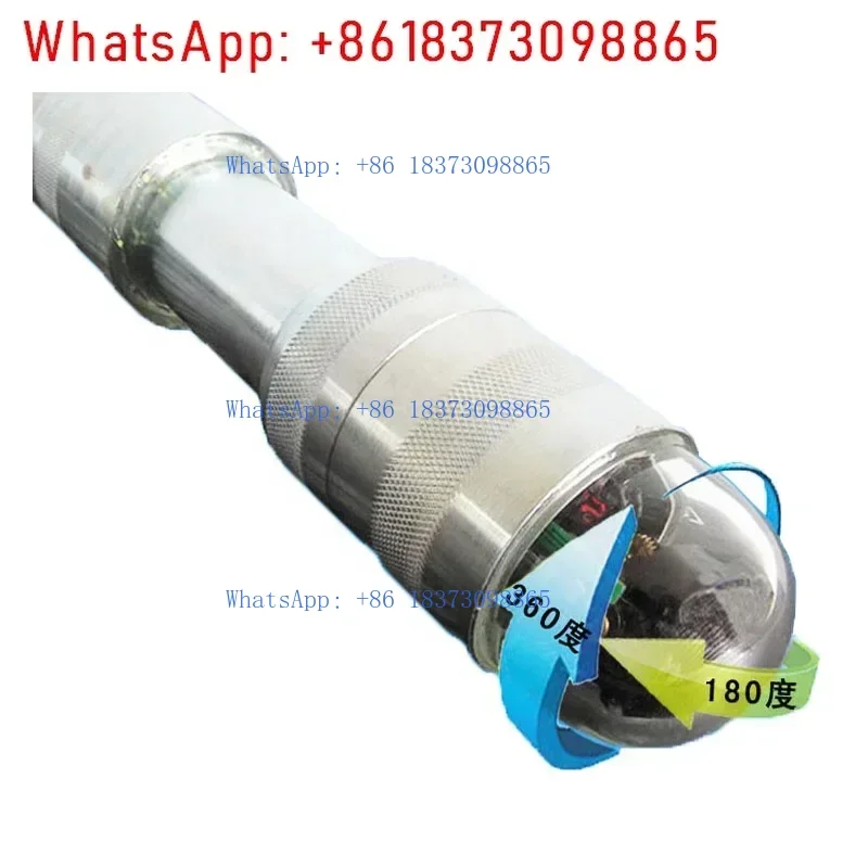 

500m 360 degree rotary HD borewell water well borehole inspection with 12 inch screen electric winch