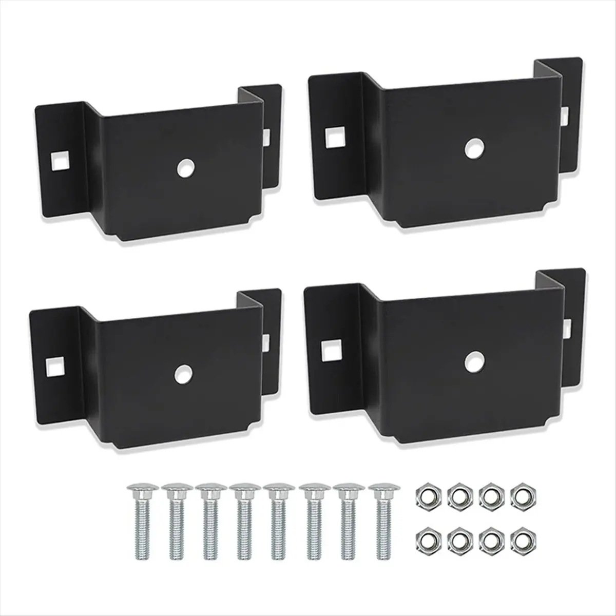 X16A Hot 4Pcs Trailer Stake Pocket Bracket for 2inch X 4inch Lumber,Utility Trailer Pocket for Trailers & Trucks Trailer Bracket