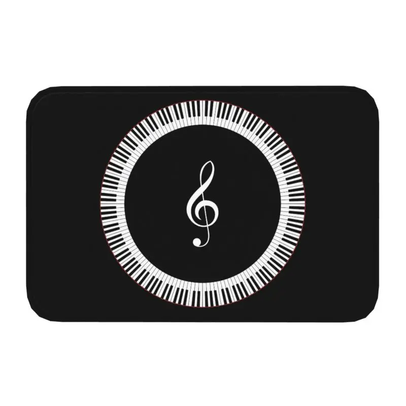 Custom Piano Keyboard Musical Notes Front Floor Door Entrance Mats Indoor Kitchen Bath Doormat Balcony Carpet Rug