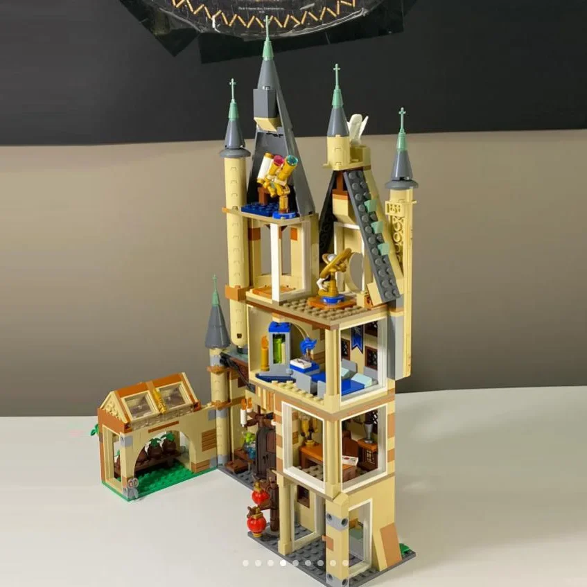 Castillo de la puerta de la Torre astronómica, modelo de película mágica, bloques de construcción, juguetes para regalo de Navidad