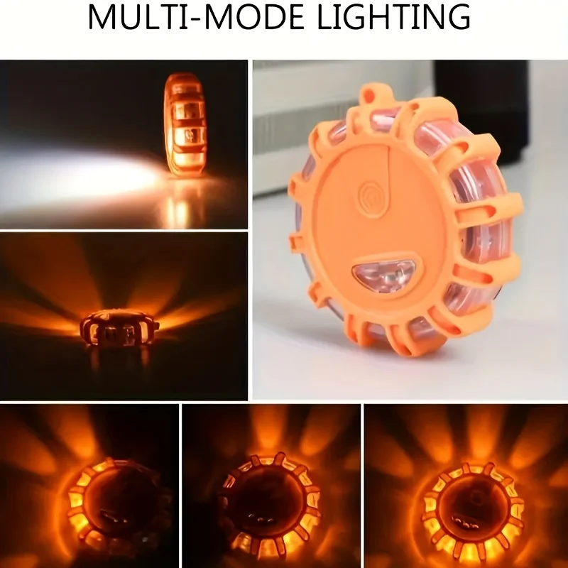 New LED Emergency Lights Flare 9Modes Safety Warning Battery-Powered Flashing Lamp Red Strobe Dash Light for Trucks Vehicle Car