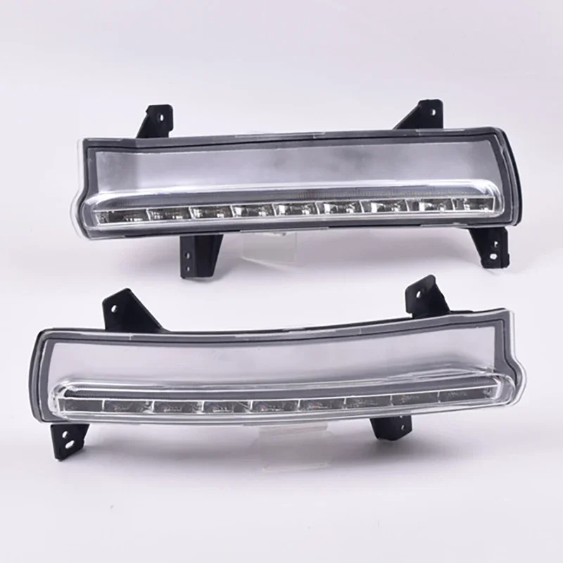 2Pcs 2 Colors Auto DRL 12V LED Daytime Running Light Turn Signal Day Light Fog Lamp for Jeep Compass 2017 2018 2019