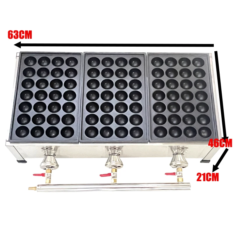 40MM Size Ball Gas type 3 plates Commercial Takoyaki Maker machine ball takoyaki grill