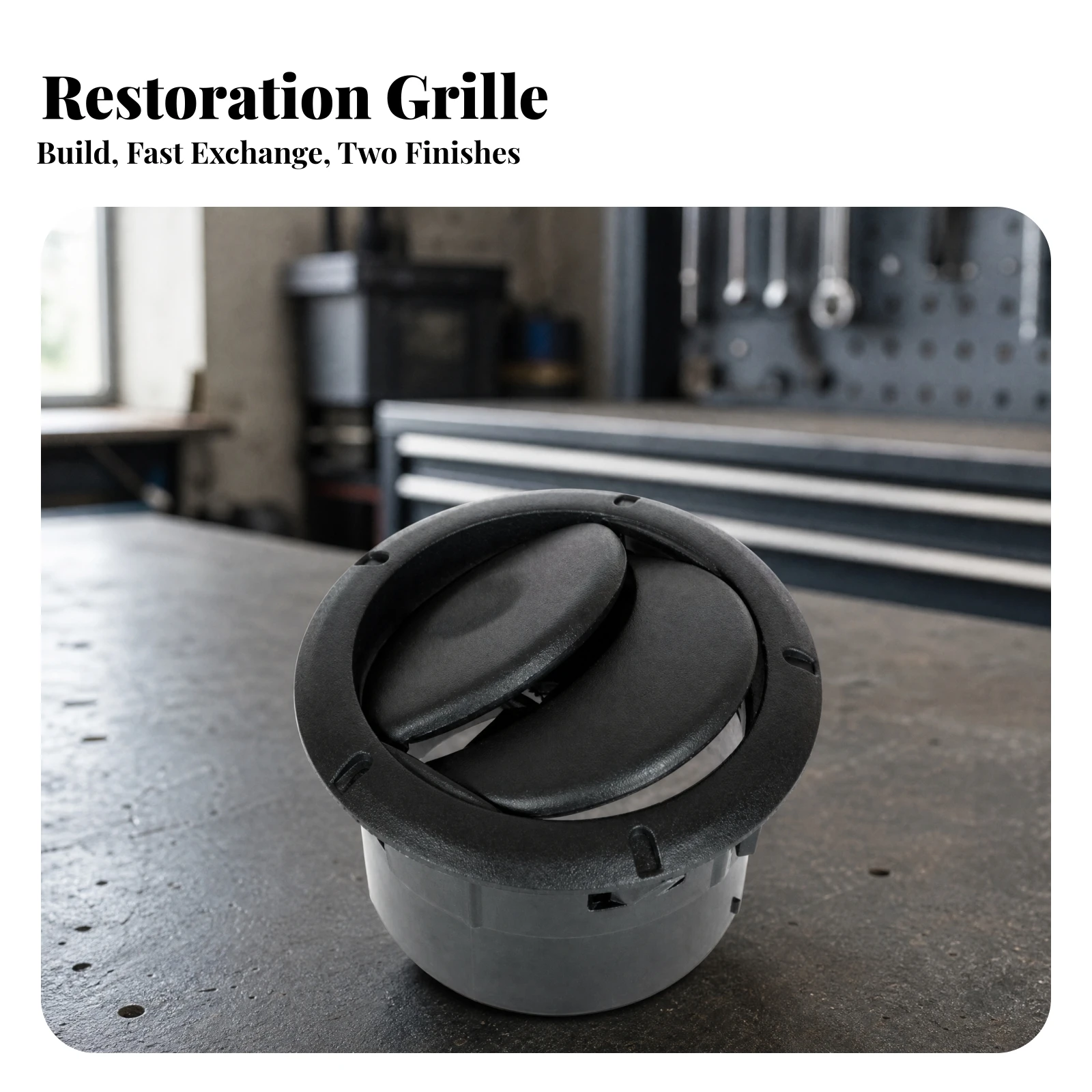 Ventilation Grille Long-Lasting Round Dashboard Air-Conditioning Vent Grille Car Air Conditioning Outlet Sleek
