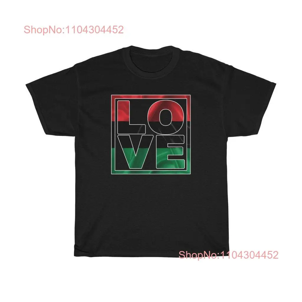 African Flag T Shirt Pan Red Black and Green Pride Marcus Garvey RBG Flags long or short sleeves