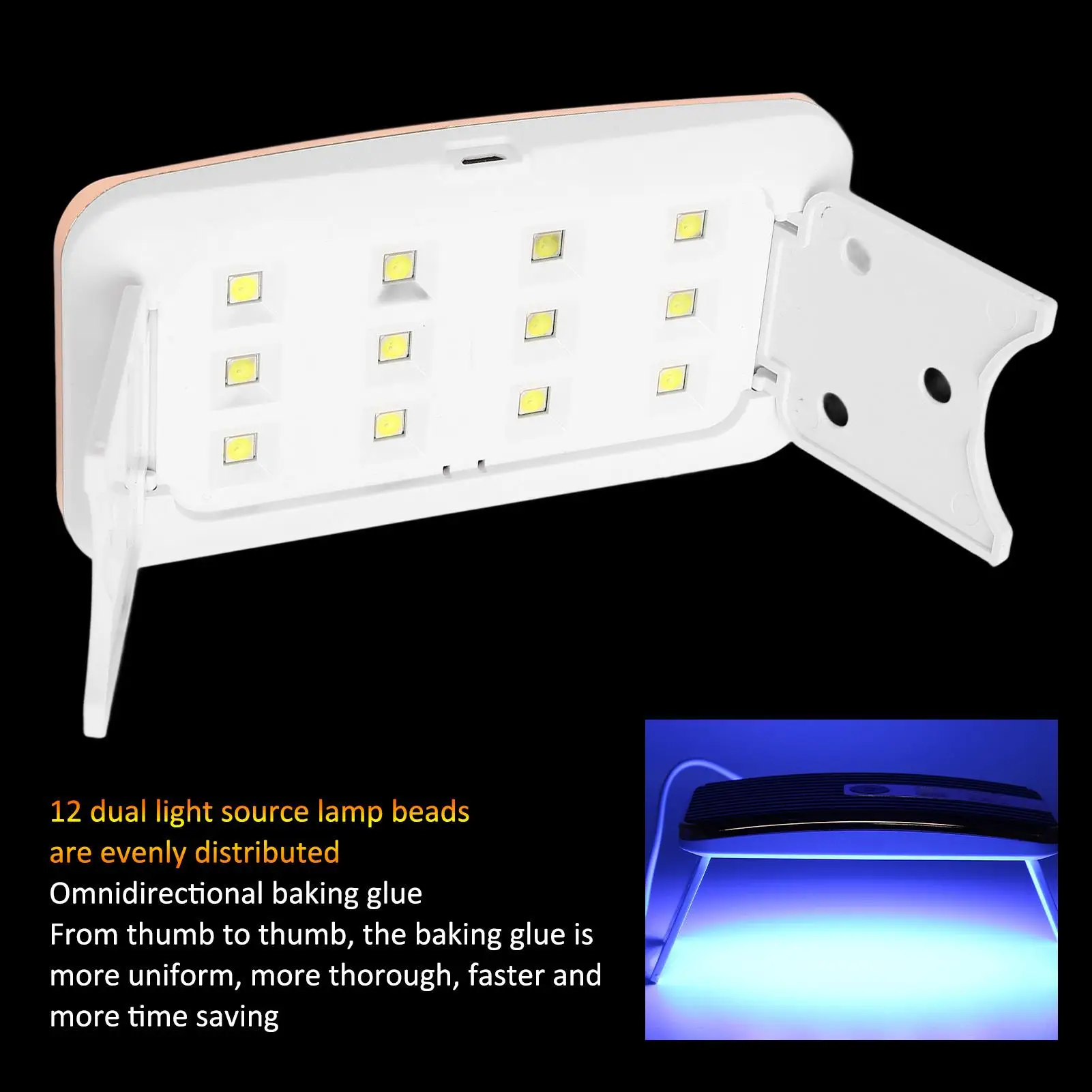 ポータブル36WミニUVネイルランプ、速乾ジェルポリッシュ硬化ライト、家庭用およびサロン用USB