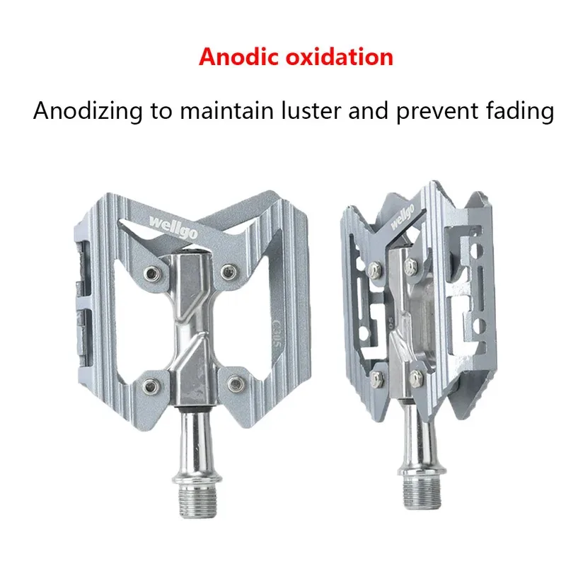 

WELLGO C305 Складные педали для MTB/дорожного велосипеда из алюминиевого сплава, противоскользящий сверхлегкий подшипник Peilin