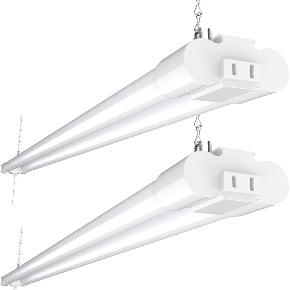 

Sunco Lighting 2 Pack LED Workshop White Garage Shop Light 4FT, Plug in Linkable Utility Light Fixtures, 260W=40W