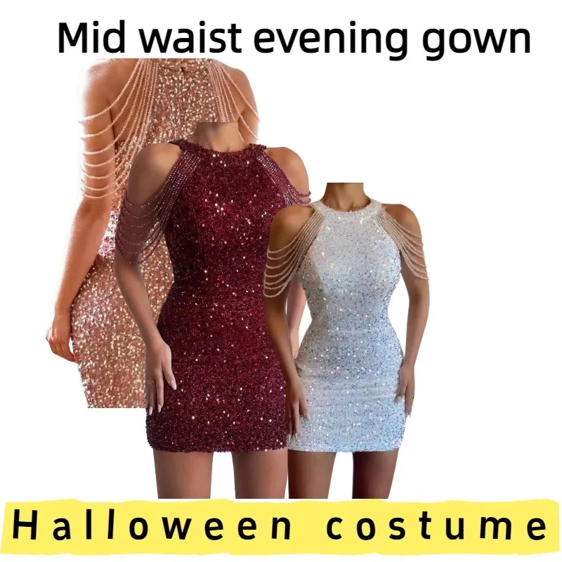 

European American Women's Mid-Rise Bodycon Dress Formal Evening Gown for Proms Banquets Evening Parties Formal Events