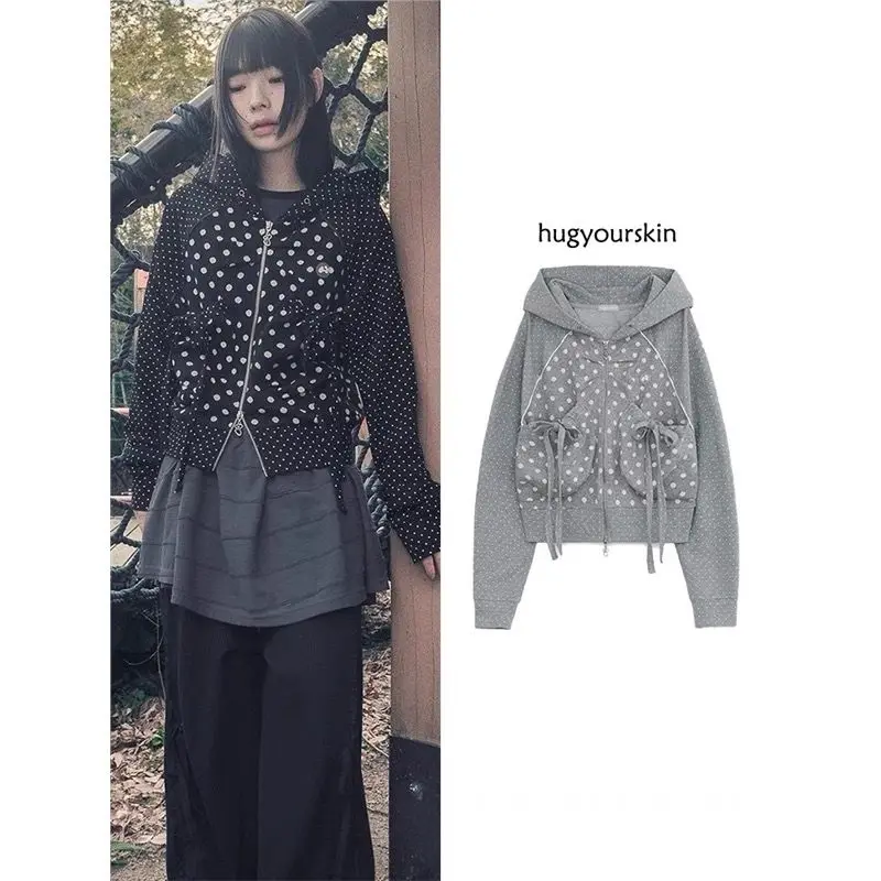 Casual Style Color Block Hoodie Jacket  Slim Fit Sweatshirt Spring Hugyourskin Skin Hugging Outerwear Long Sleeve Zipper
