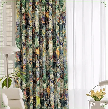 New Arrivals Modern American Pastoral Tropical Rainforest Living Room Curtains 1PC Curtains for Bedroom Minimalist European