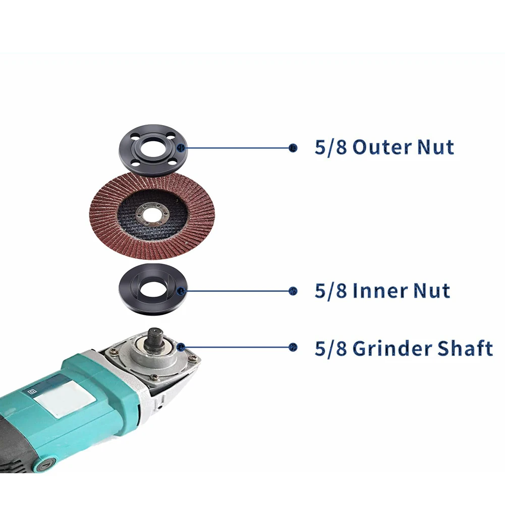 Angle Grinder Pressure Plate Wrench 7pcs Set 5 8 11 with Internal External Flange Nuts for Reliable Performance