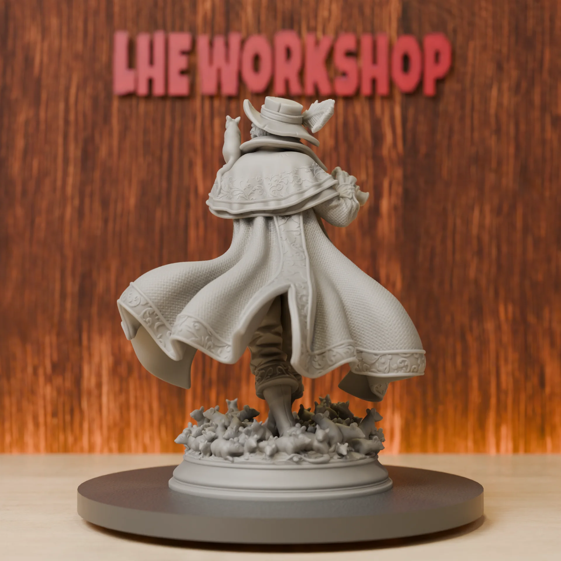 The Pied Piper Miniatures | 28mm-75mm | Resin 3D Printed DND Pathfinder Mini | Unpainted Grey
