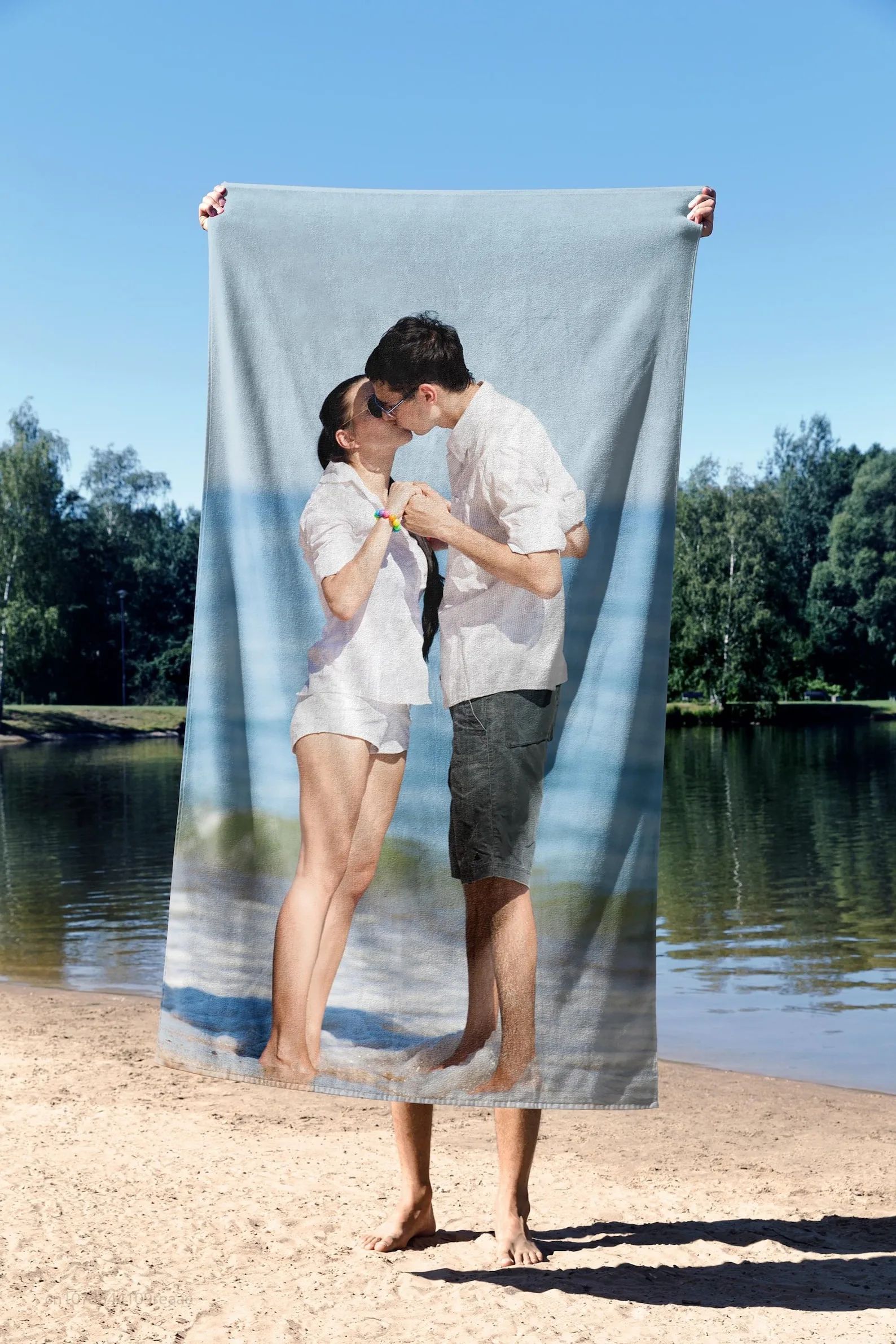 Personalized Photo Beach Towel Custom Image Summer Gift Unique Travel Pool Accessory