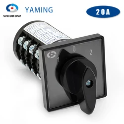 Rotary Switch HZ5B-20/4 Electric Three Positions 16 Terminals Cam Universal Changeover Switch 20A 4 Poles