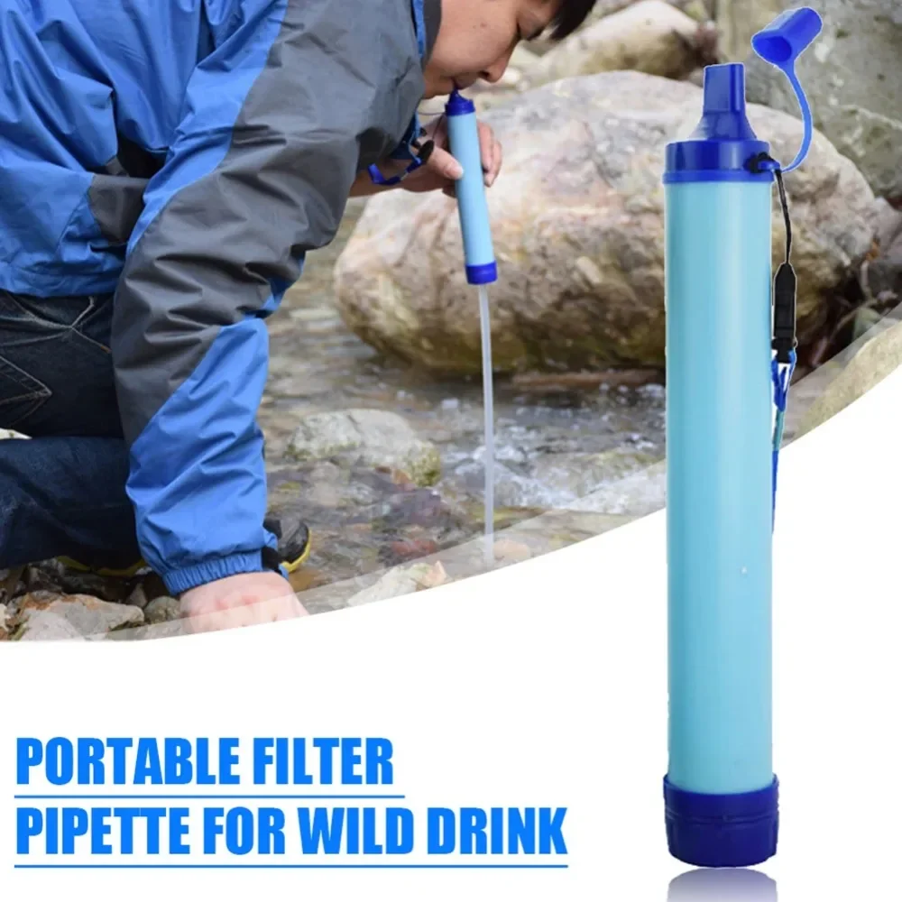 Portable Outdoor Water Purifier Camping Hiking Emergency Survival Water Filter Filtration Straws Camping Equipment  Accessories