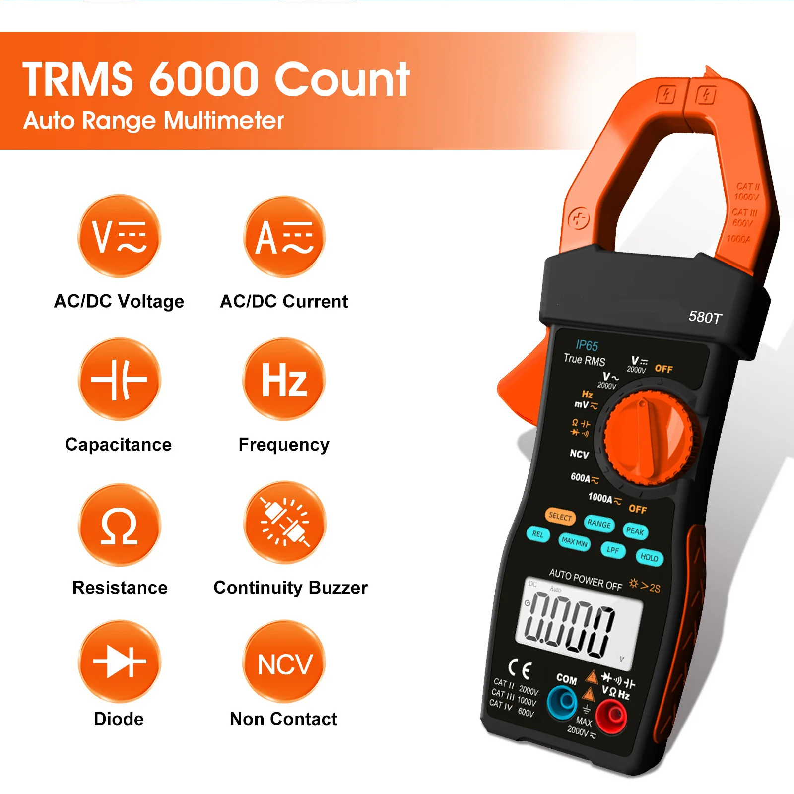 Photovoltaic clamp meter 2000V large voltage ammeter high precision clamp meter electrical special origin source