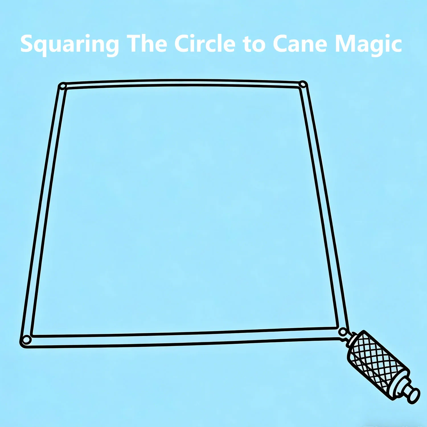 

Squaring The Circle to Cane Magic(Silver, Stainless Steel) Appearing Magia Wand Stage Illusion Props Gimmick Accessories