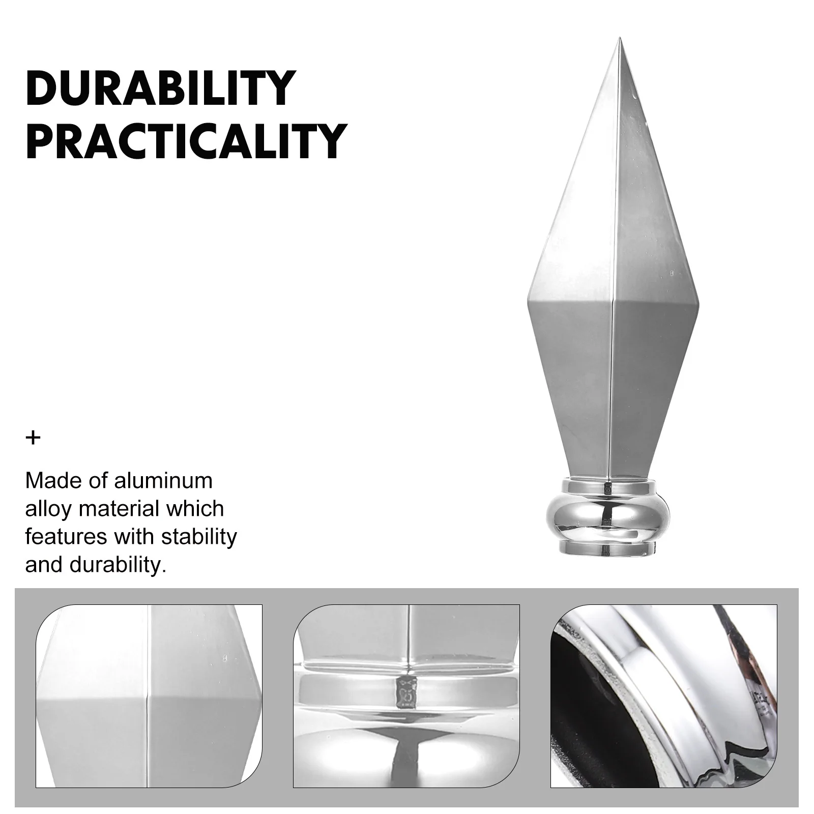 Flagpole Head Replacement Durable Aluminum Alloy Topper Creative Design for Indoor and Outdoor Use Flag Topper