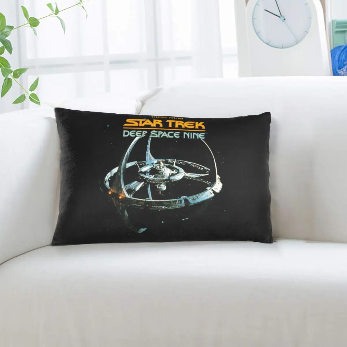 Stars Treks Deep Space Nine Space Station Rectangle Pillowcase Cushion Cover Decor Bedroom Bed Home Comfort Throw Pillow