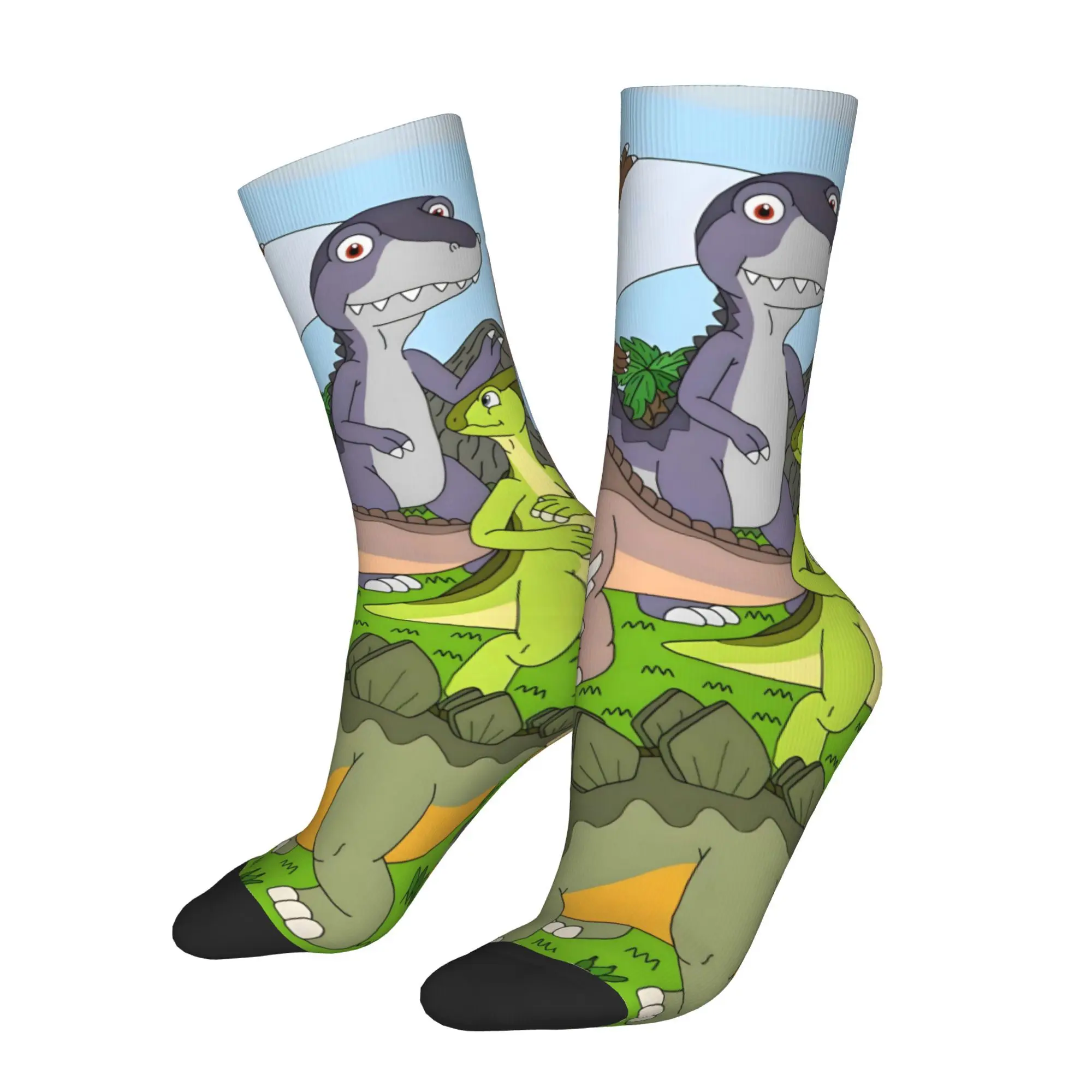 

Happy Funny Men's Socks Dinosaurs Pattern Retro Harajuku Hip Hop Novelty Crew Sock Gift Pattern Printed