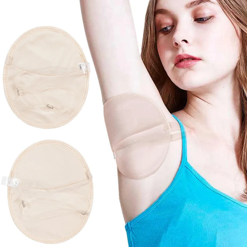1Pair Underarm Sweat Pad  Reusable Dress Clothing Absorb Armpit Sweat Perspiration Pads Absorbent Deodorant Pad For Woman