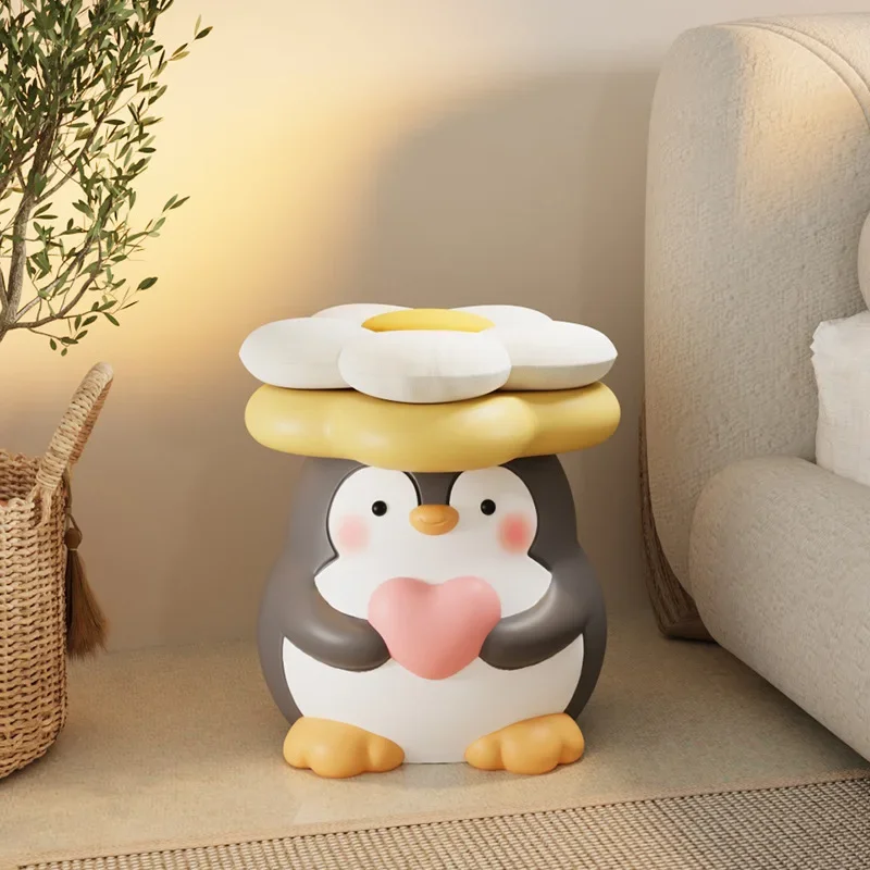 

Home Penguin Animal Shoe Changing Stool Cute Creative Home Entry Shoe Stool Small Stool