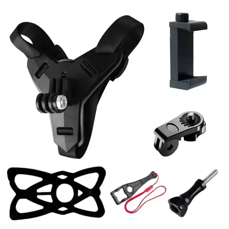 Motorcycle Helmet Mount Accessories for Gopro Hero 13 12 11 10 9 for Smart Phone for DJI OSMO Action 5Pro 4 3 Insta360 X4 X3 X2