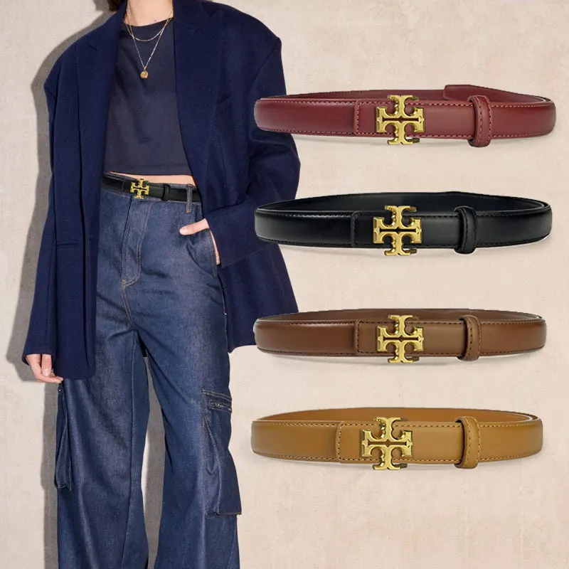 Multi-Hole Adjustable Letter Accent Belt Lightweight Comfortable Minimalist Everyday Accessory