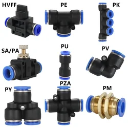 PC pneumatic pipe fittings air compressor parts straight push in pneumatic joint 1 / 2 