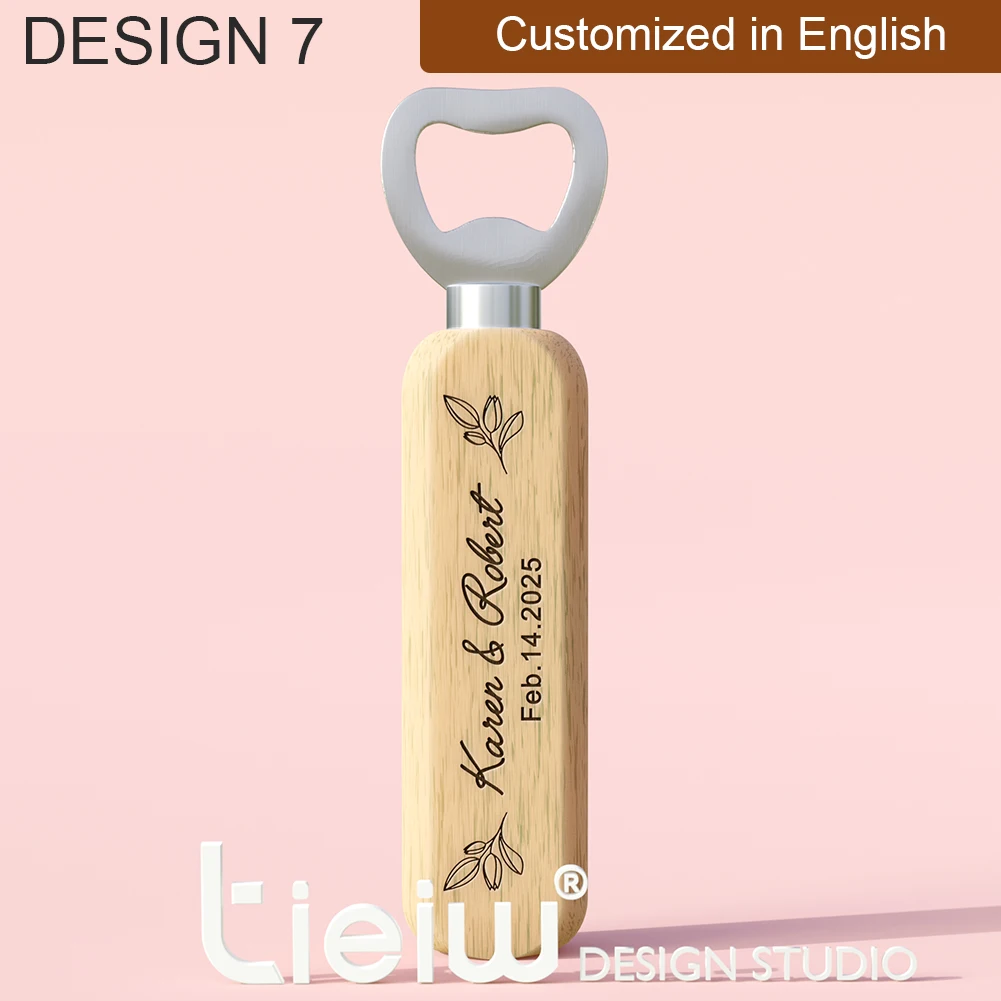 12 STKS Aangepaste Huwelijkscadeau Flesopener Bruiloft Gunsten voor Gasten Gepersonaliseerde Houten Opener als Cadeau voor Bruiloft Decoratie