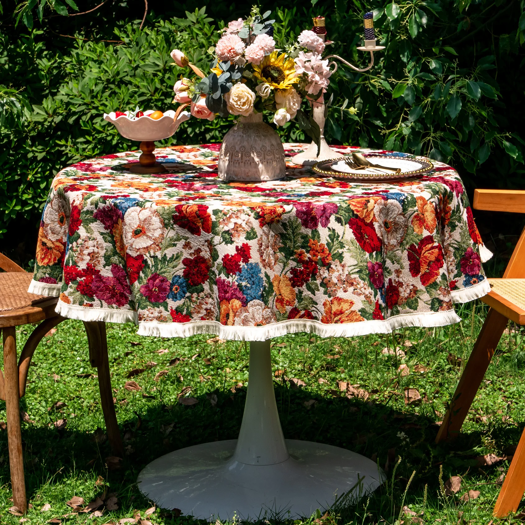 Nordic Simple Round Table Square Table Tablecloth Ins Home Living Room Coffee Table Placemat Tablecloth Photo Background