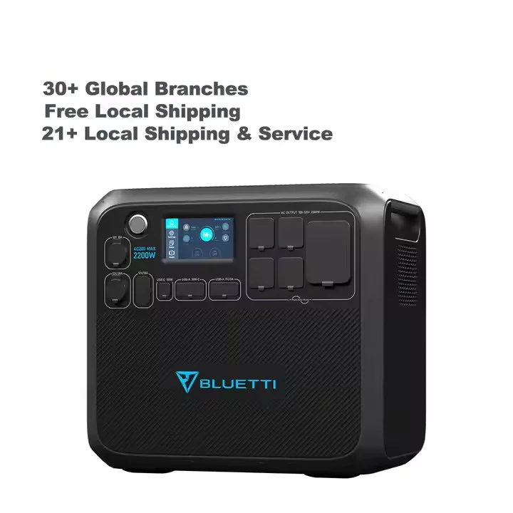AC200MAX Portable Solar Panel Power Generator Multipurpose Wireless Charging for Camping Outdoor Emergency Use