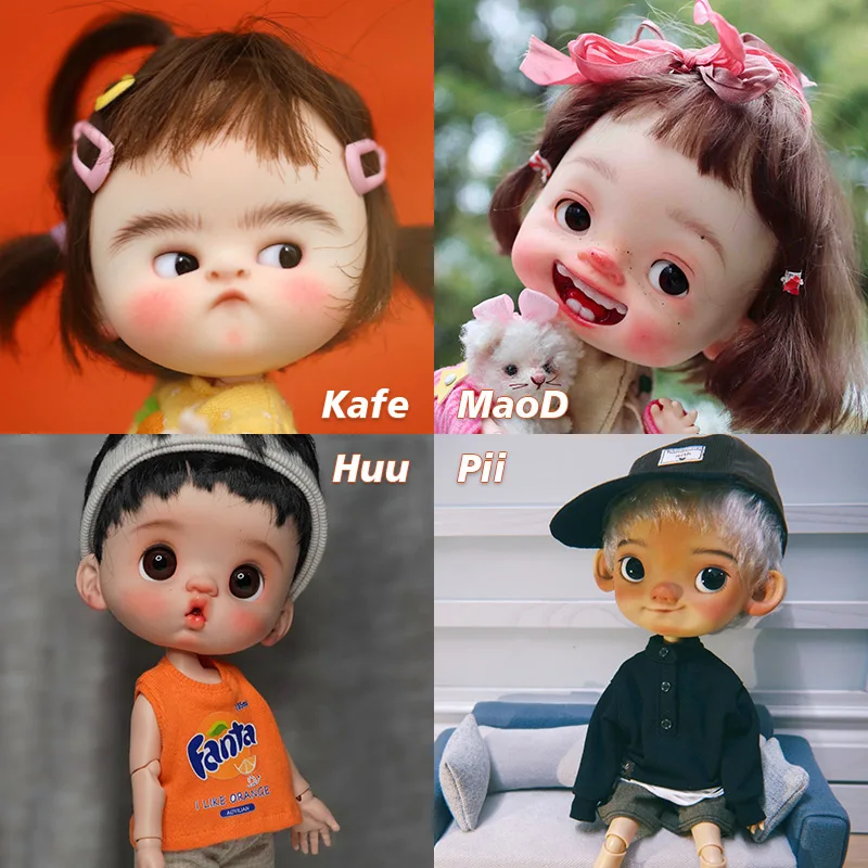 Amazing Super Cute BJD Q Baby Big Head Kinds of Expressions Pocket Funny Resin Handmade Artist Ball Jointed Dolls