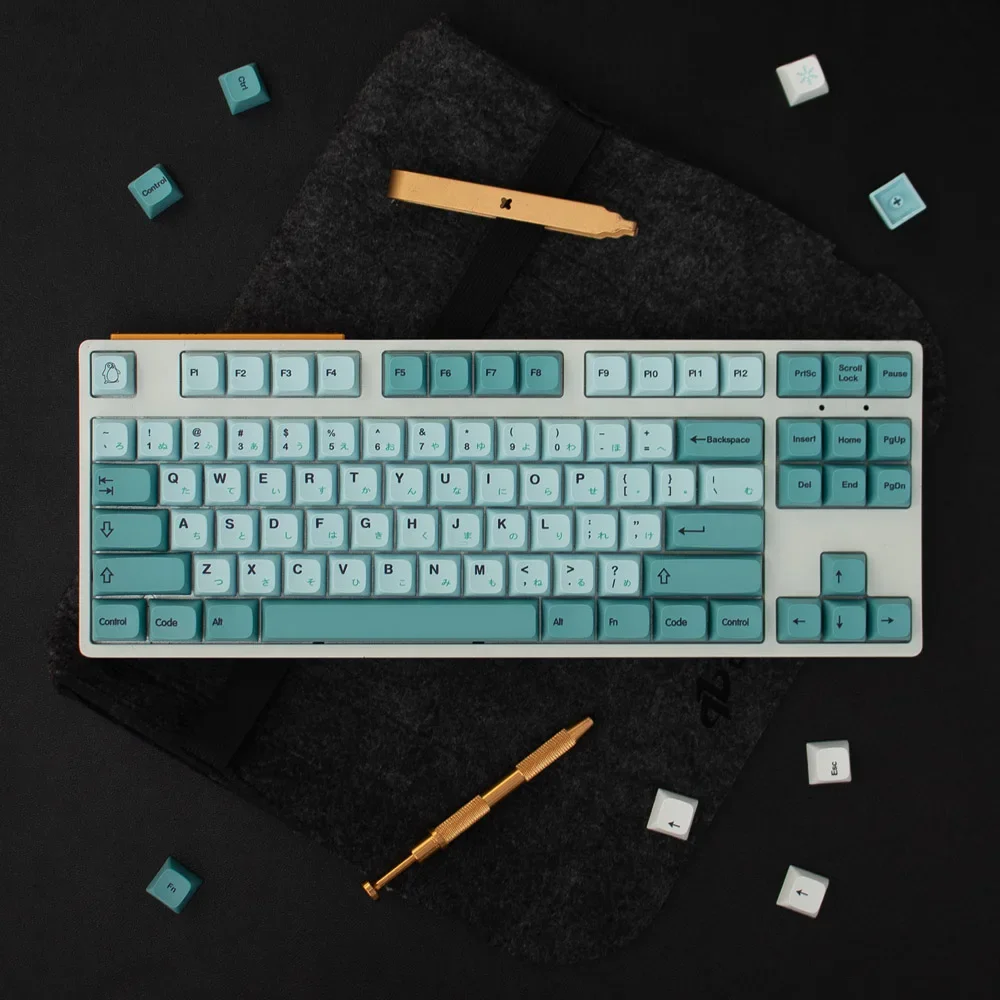 125 Keys GMK Iceberg Keycaps for Mechanical Keyboard Blue Color PBT Dye Sub XDA Height Japanese Customize Game PC