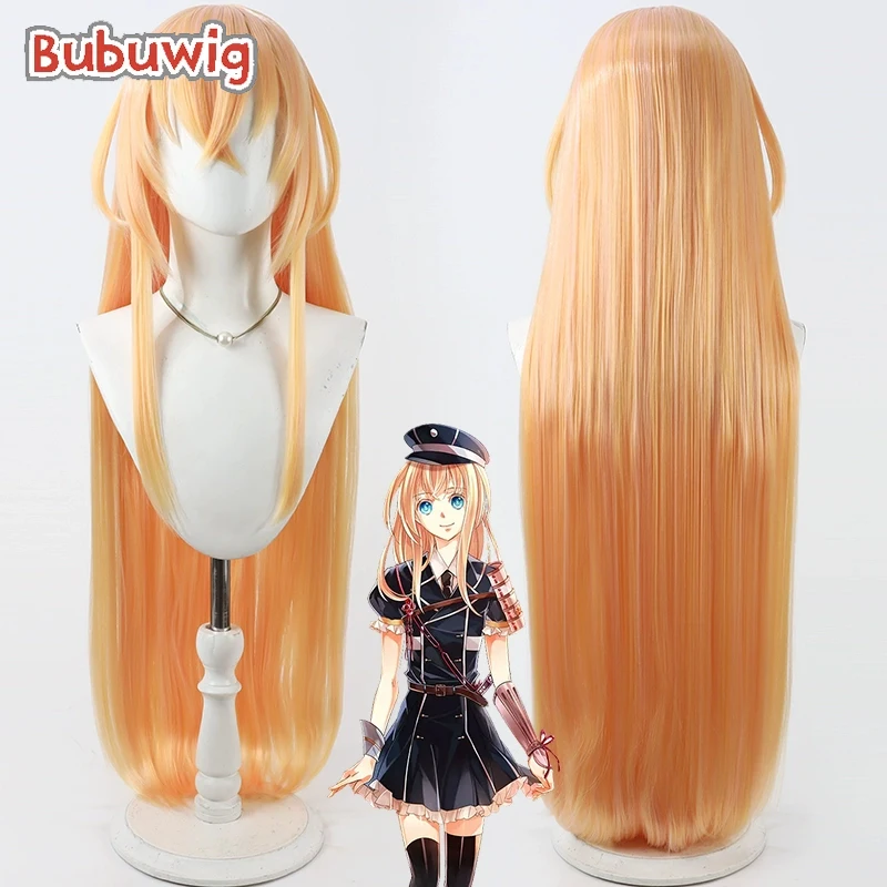 bubuwig-synthetic-hair-midare-toushirou-cosplay-wigs-touken-ranbu-midare-toushirou-100cm-blonde-mixed-orange-wig-heat-resistant