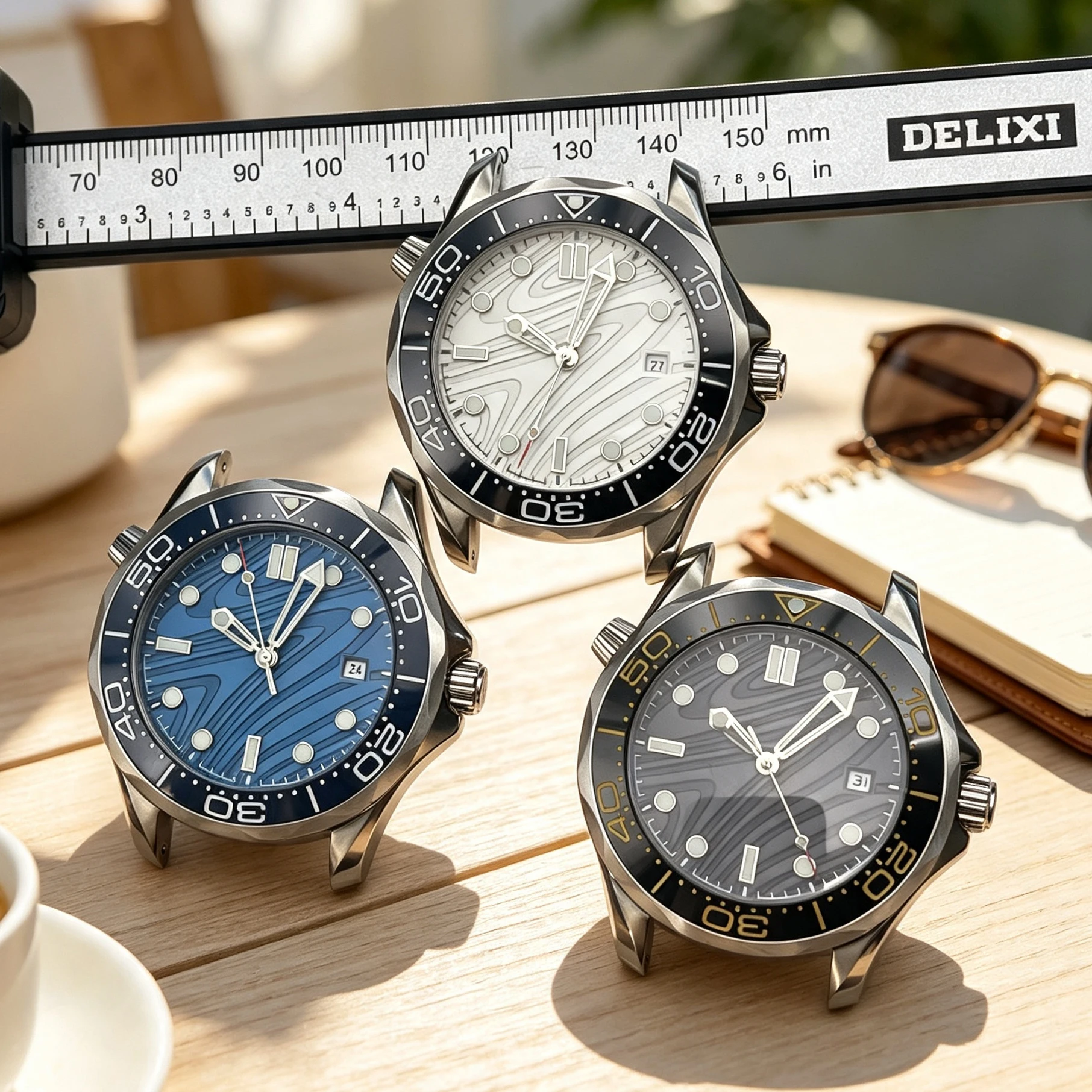 41.5mm Water-Resistant Automatic Mechanical Watch, With Ceramic Bezel, New Design, Available With Miyota 8215/ST1612 Movement